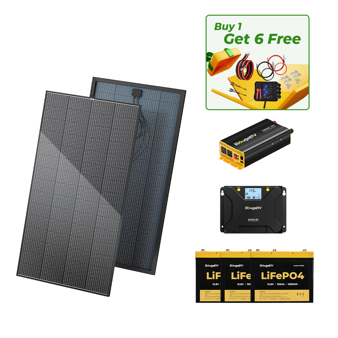BougeRV 12V 600W High Watt Rigid Solar System Kit