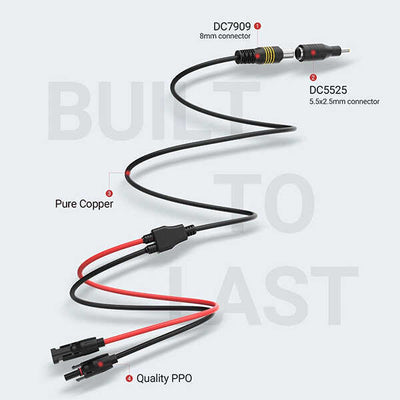 6Feet 14AWG Solar Connector to DC Adapter