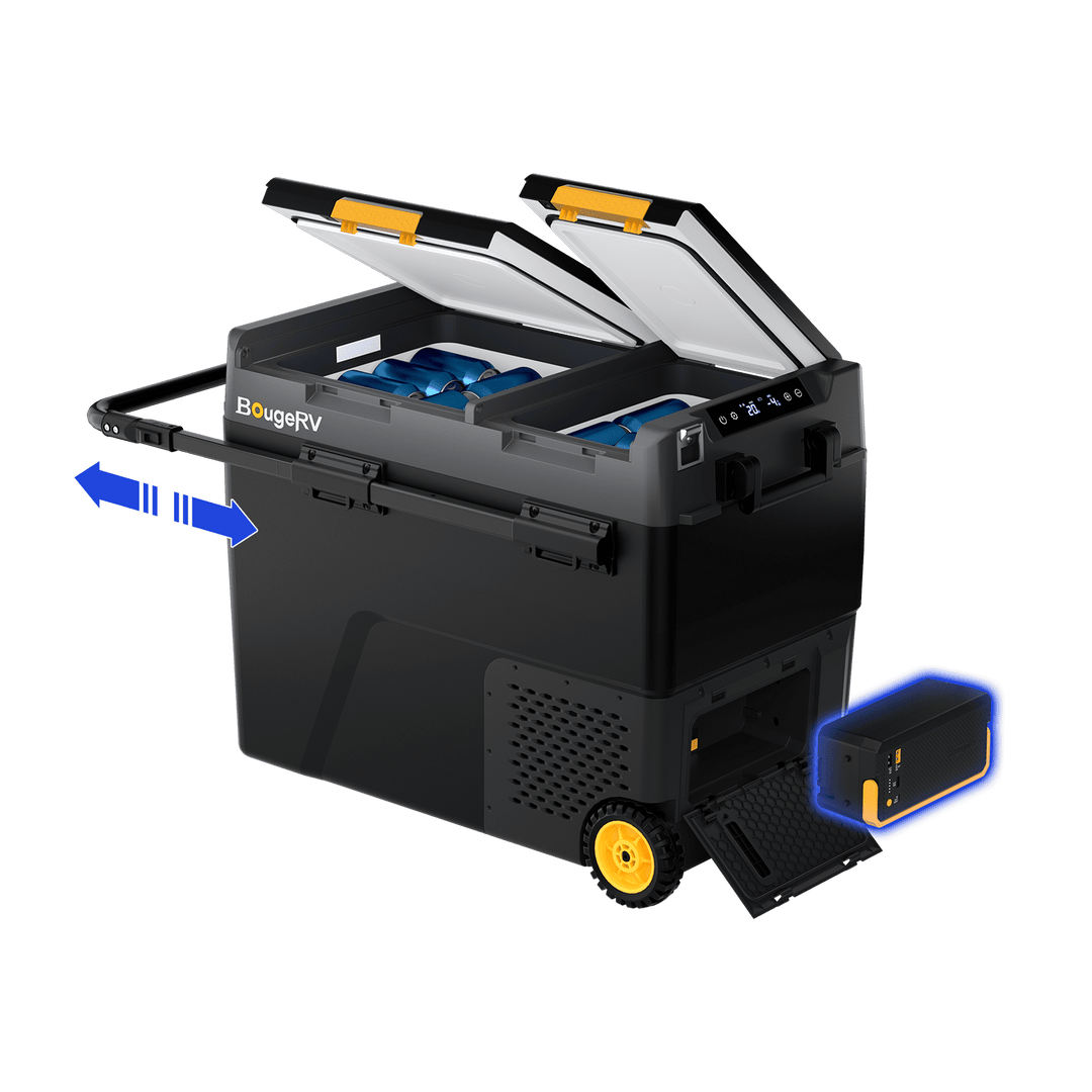 BougeRV New CRD2 V2.0 61QT Dual Zone 12V Portable Fridge