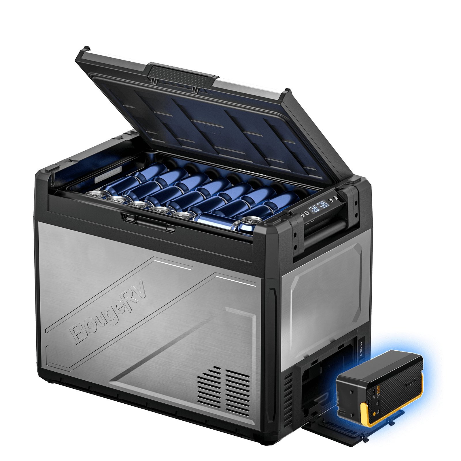 BougeRV New Rocky V3.0 69QT Dual Zone 12V Car Fridge