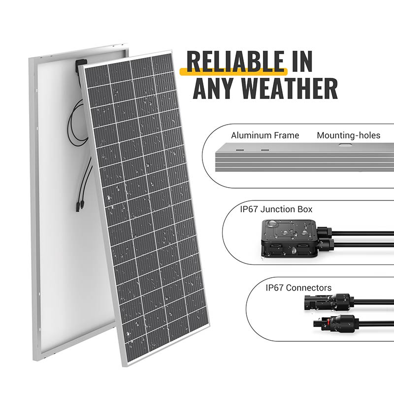 300W 12V 10BB Mono Solar Panel with Reliable in Any weather
