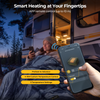 BougeRV 12V electric heated blanket with app control, remote preheating, 5 temperature settings, and timer
