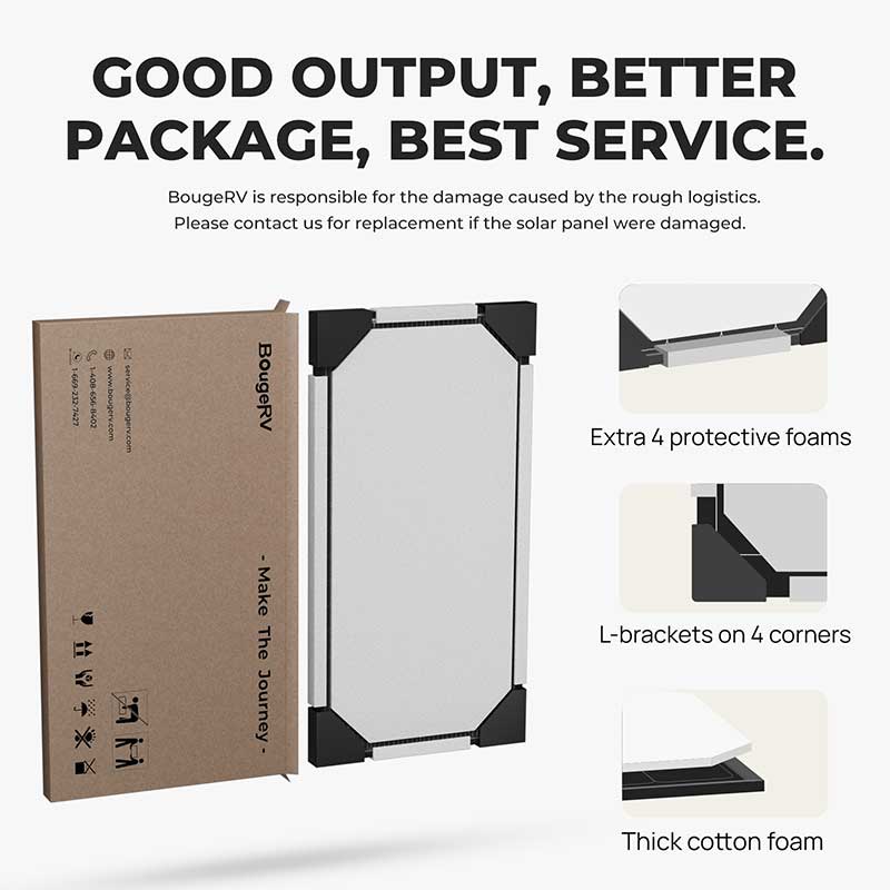 200 watt double sided solar panels package