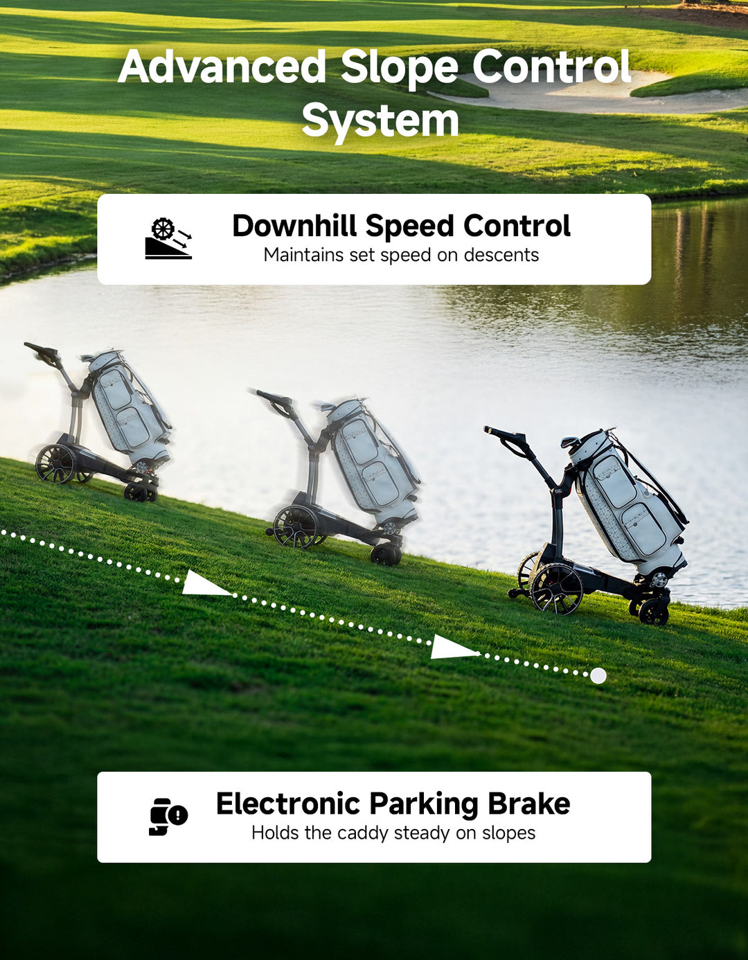 KEMIMOTO ApexR Electric Golf Push Cart