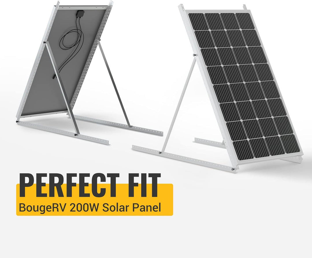 58 in Adjustable Solar Panel Tilt Mount Brackets with Foldable Tilt Legs
