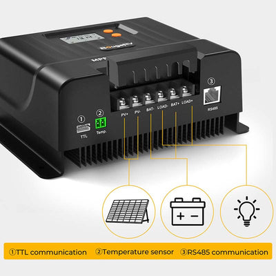 60A MPPT Solar Charge Controller with Bluetooth 12V/24V-7