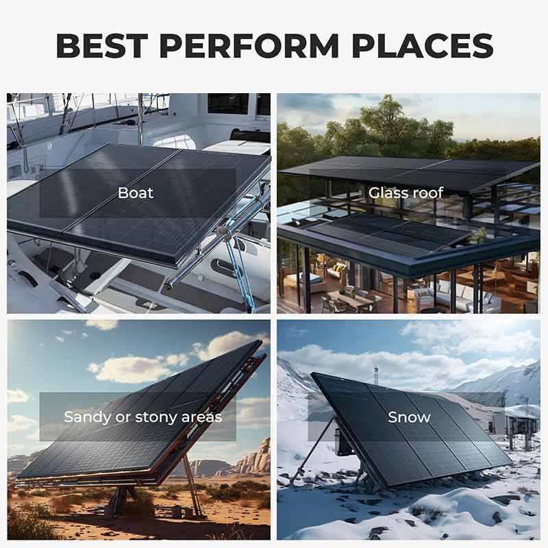 bifacial mono solar panel can be used for boat and roof