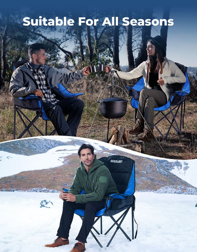 DEERFAMY Heated Camping Chair with 12V Battery Pack