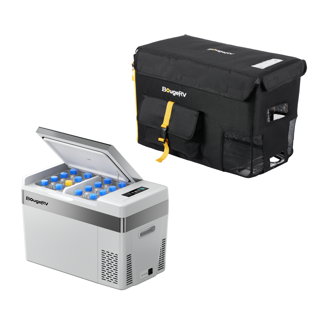 BougeRV 12V 30 Quart (28L) Portable Car Fridge