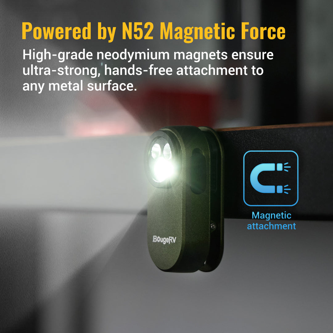 BougeRV Easy Carry Clip-On Light Outdoor Camping Lantern