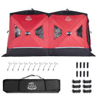 DEERFAMY Double-Layer Ice Fishing Hut Portable Tent Double Rooms