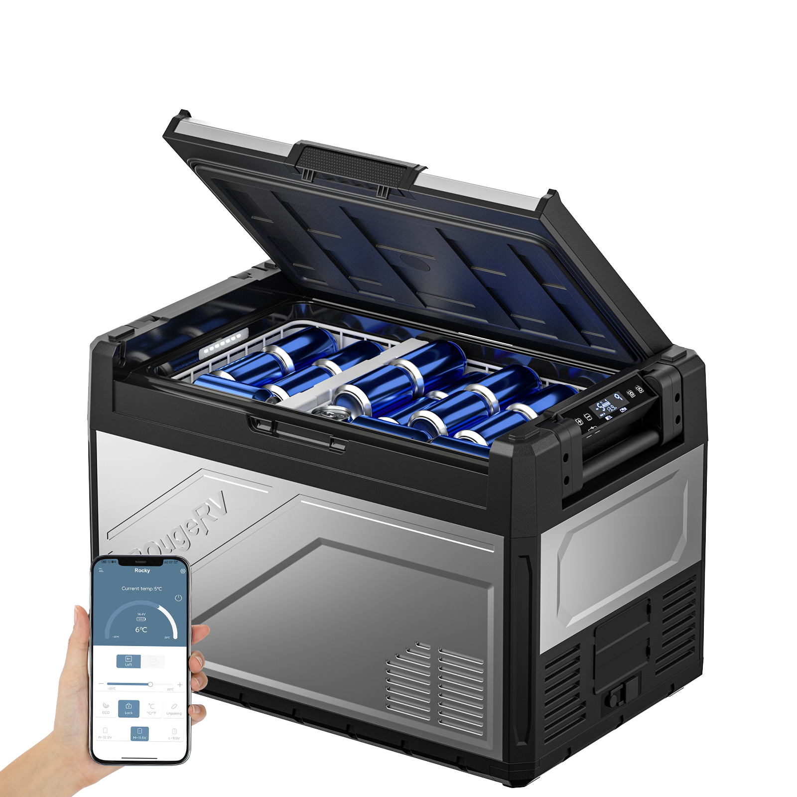 ROVER2000 Semi-Solid Portable Power Station with ROCKY Metal Fridge