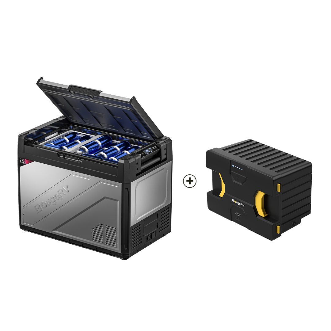 Rocky 69QT portable fridge with battery