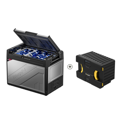 Rocky 69QT portable fridge with battery