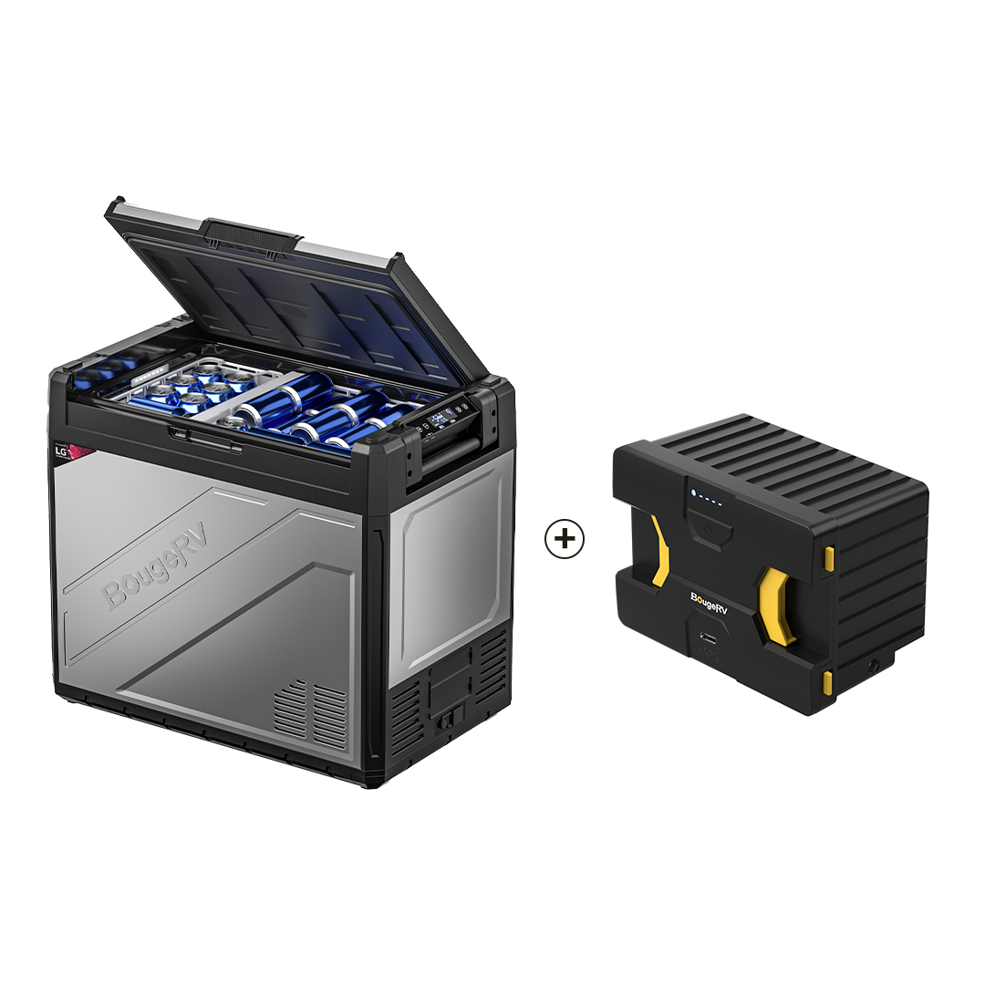 Rocky 81QT portable fridge with battery