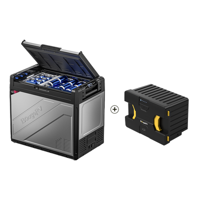 Rocky 81QT portable fridge with battery