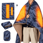 BougeRV 12V portable heated blanket with 48W heating, 5 heat levels, compact storage, app control, timer, overheat protection, and removable washable cover for camping