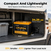 BougeRV 12V 100Ah Group 24 LiFePO4 battery with compact size and lightweight design