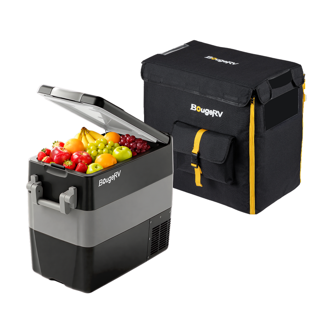 BougeRV 12V 53QT Portable Car Fridge Cover for E Series Fridge