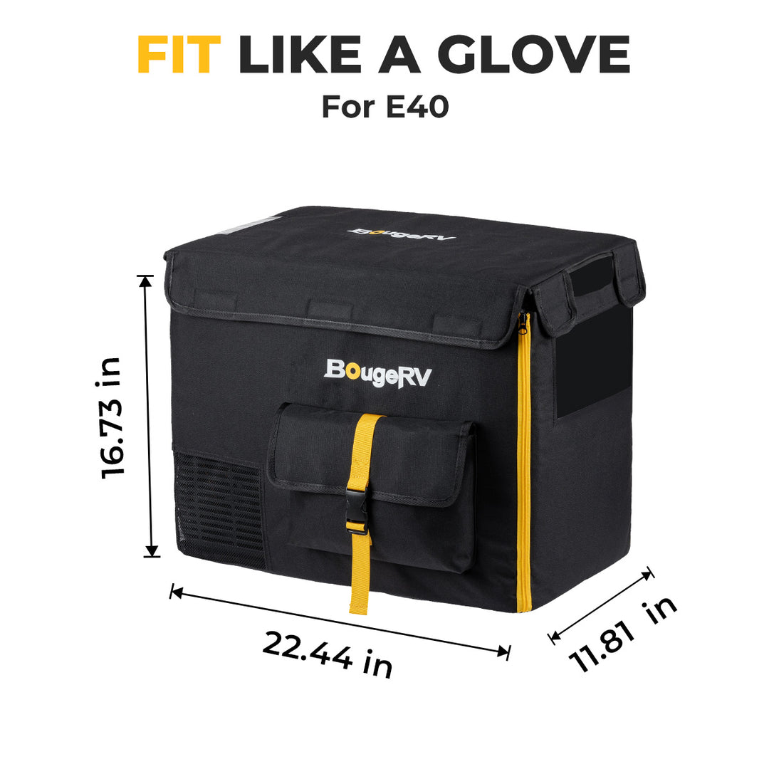 BougeRV 12V 42QT Portable Car Fridge Cover for E Series Fridge