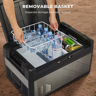 Rocky Metal Dual Zone 12V Portable Fridge Freezer(Refurbished)