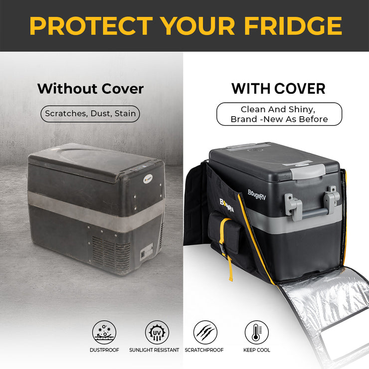 BougeRV 12V 42QT Portable Car Fridge Cover for E Series Fridge