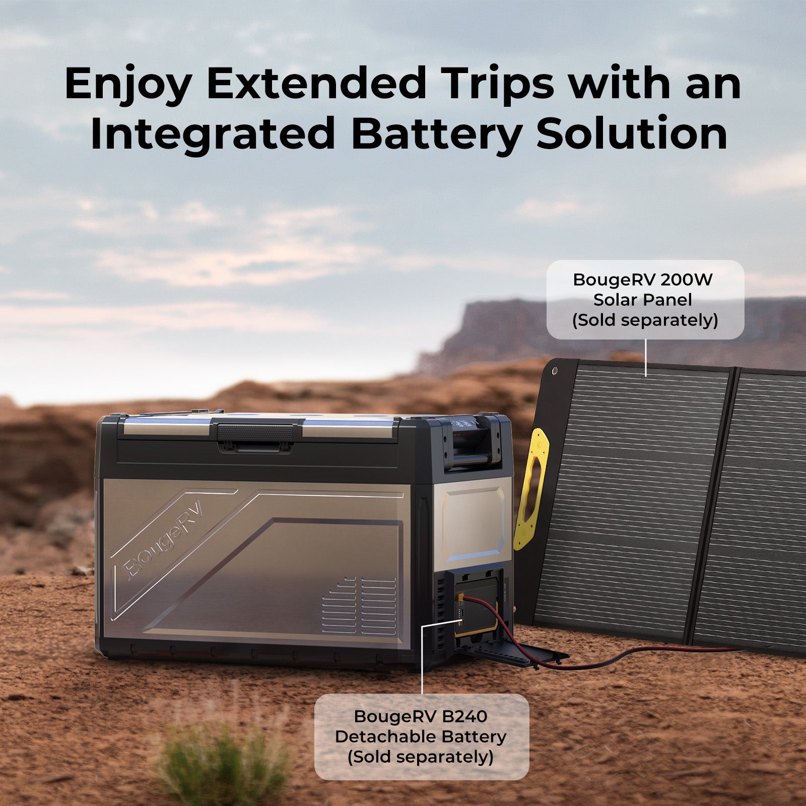 BougeRV New Rocky V3.0 55QT Dual Zone 12V Car Fridge