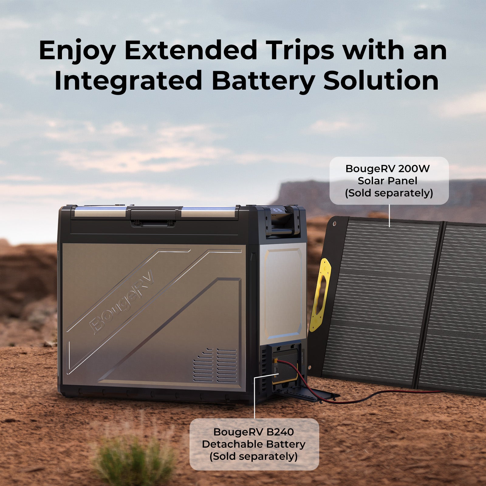 BougeRV New Rocky V3.0 81QT Dual Zone 12V Car Fridge