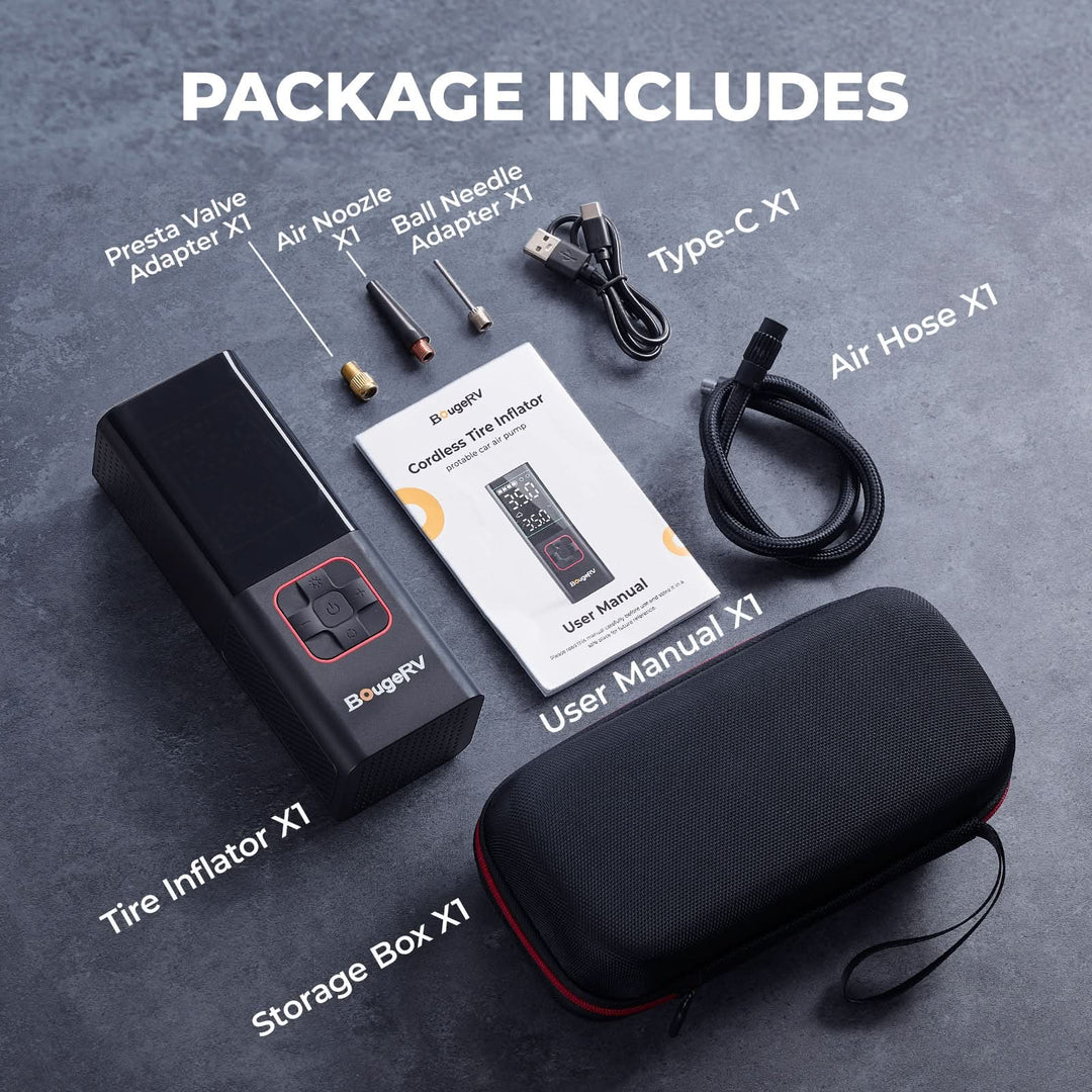 BougeRV Tire Inflator Portable Air Compressor