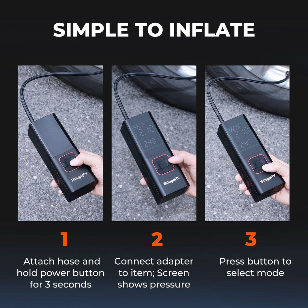 BougeRV Tire Inflator Portable Air Compressor