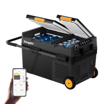 BougeRV CRD2 43QT Dual Zone 12V Portable Fridge Freezer