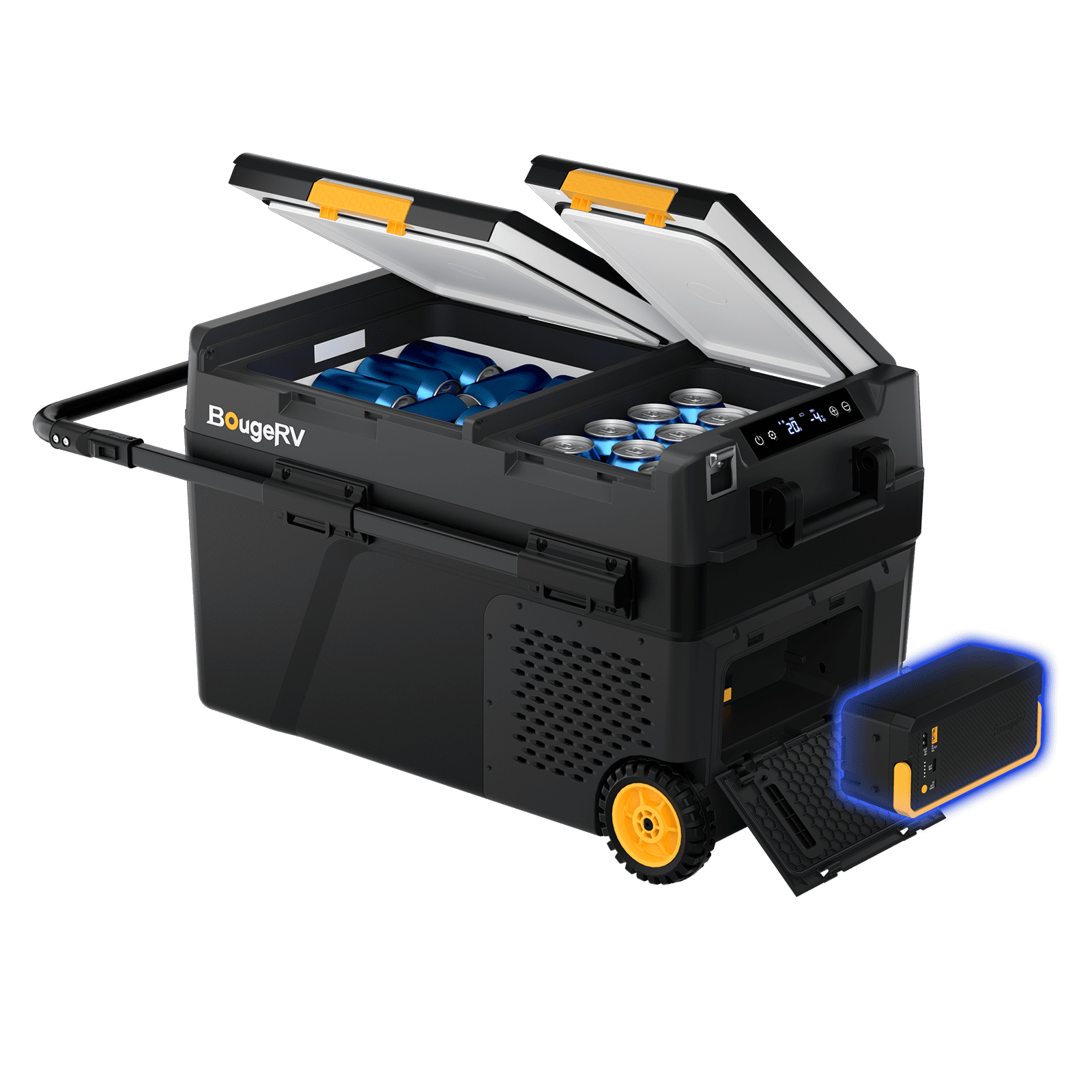 BougeRV New CRD2 V2.0 43QT Dual Zone 12V Portable Fridge