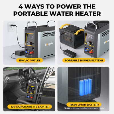 ways to power camper propane water heater