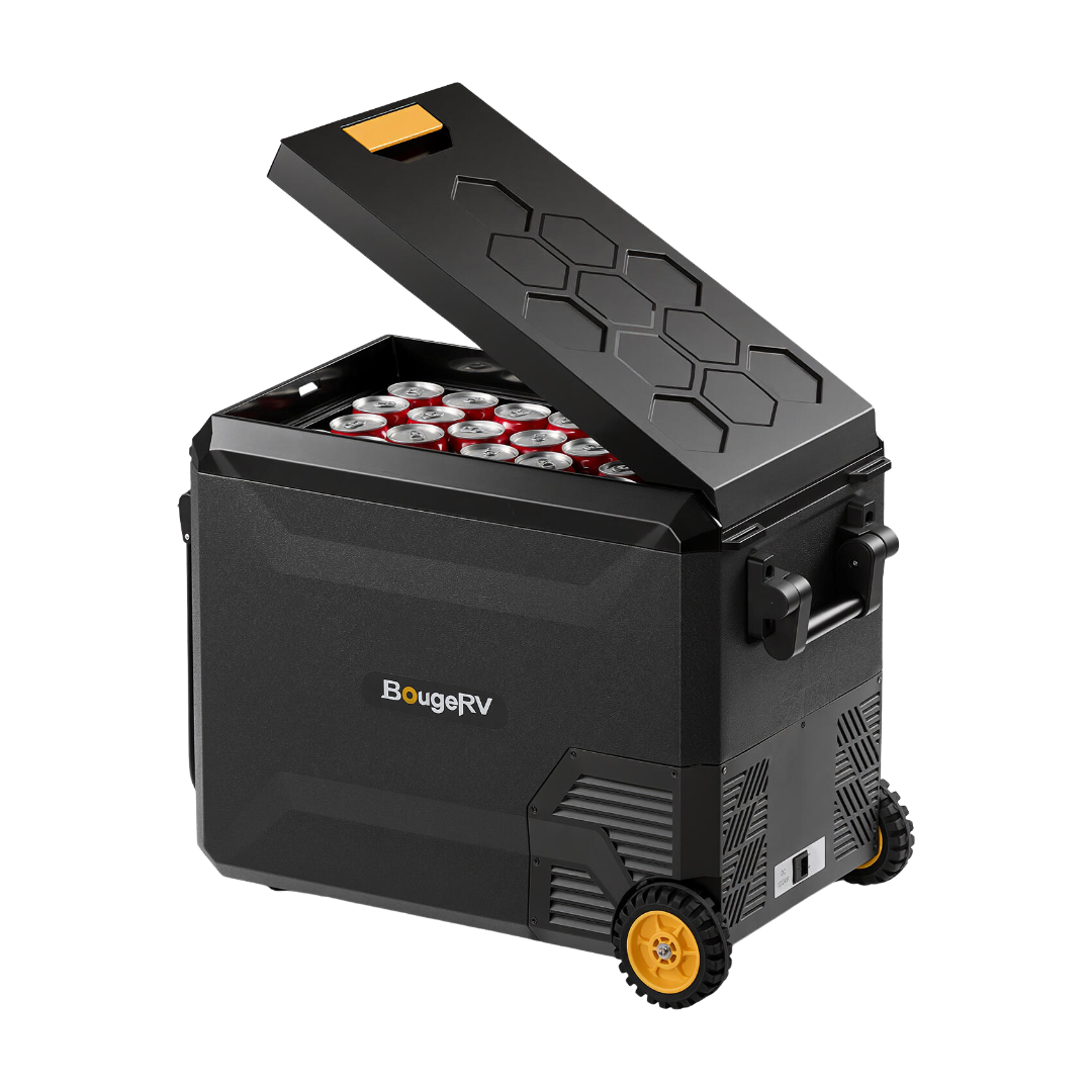 BougeRV New ASPEN S50 12V 50QT Wheeled Portable Fridge with 277Wh Battery