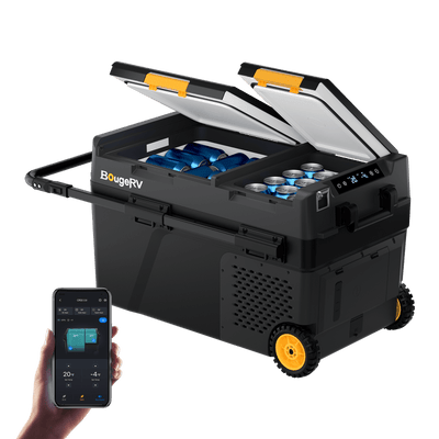 BougeRV New CRD2 V2.0 43QT Dual Zone 12V Portable Fridge