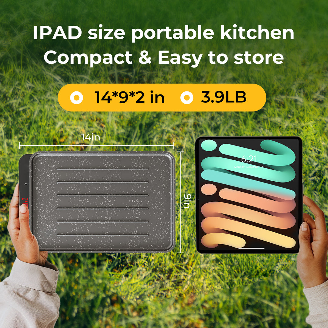 BougeRV Lightweight Portable Outdoor Electric Griddle Smokeless