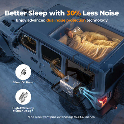 bougerv portable diesel heater features a low noise function