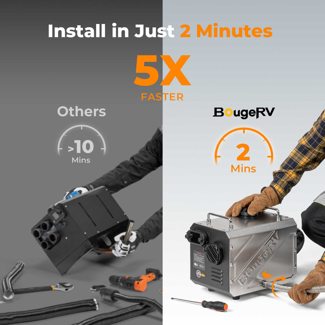 easy installation of bougerv 12v diesel heater
