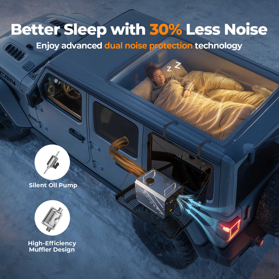 bougerv portable diesel heater features a low noise function