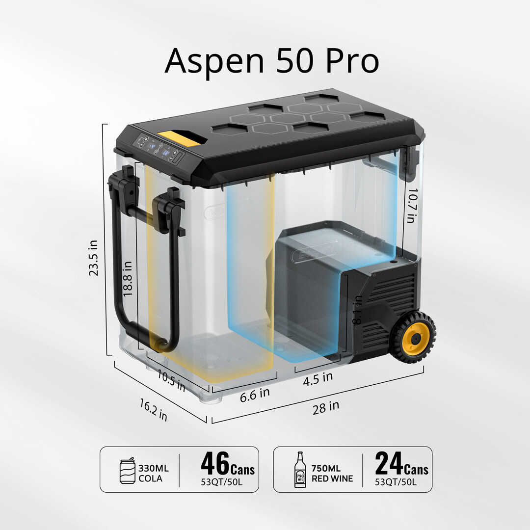 ASPEN 50 PRO 12V IceDrive™ Portable Fridge with 220Wh Battery