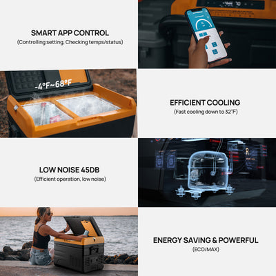 12 Volt 37QT Dual Zone Portable Freezer Fridge(APP Control)