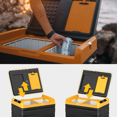 12 Volt 37QT Dual Zone Portable Freezer Fridge(APP Control)