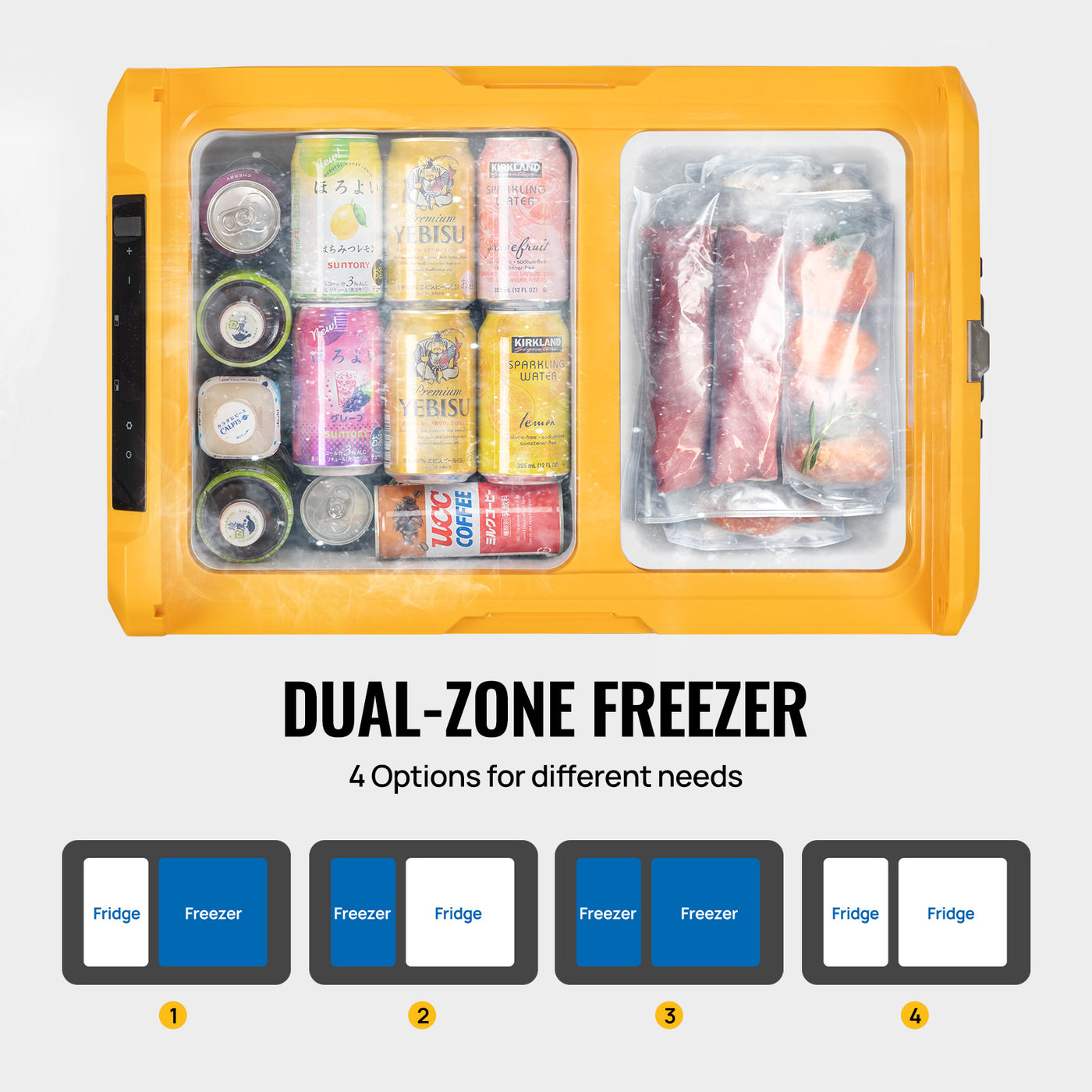 12 Volt 37QT Dual Zone Portable Freezer Fridge(APP Control)