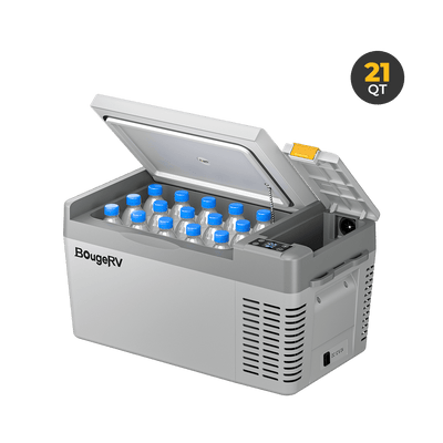 CRPRO20 21 Quart 12V Portable Car Fridge Freezer White