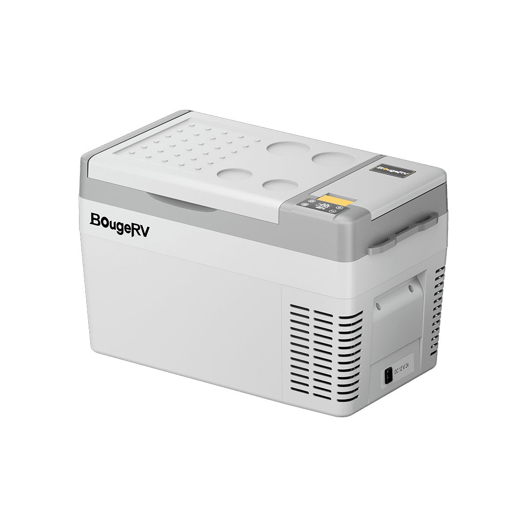 CRPRO25 26 Quart 12V Portable Car Fridge Freezer White