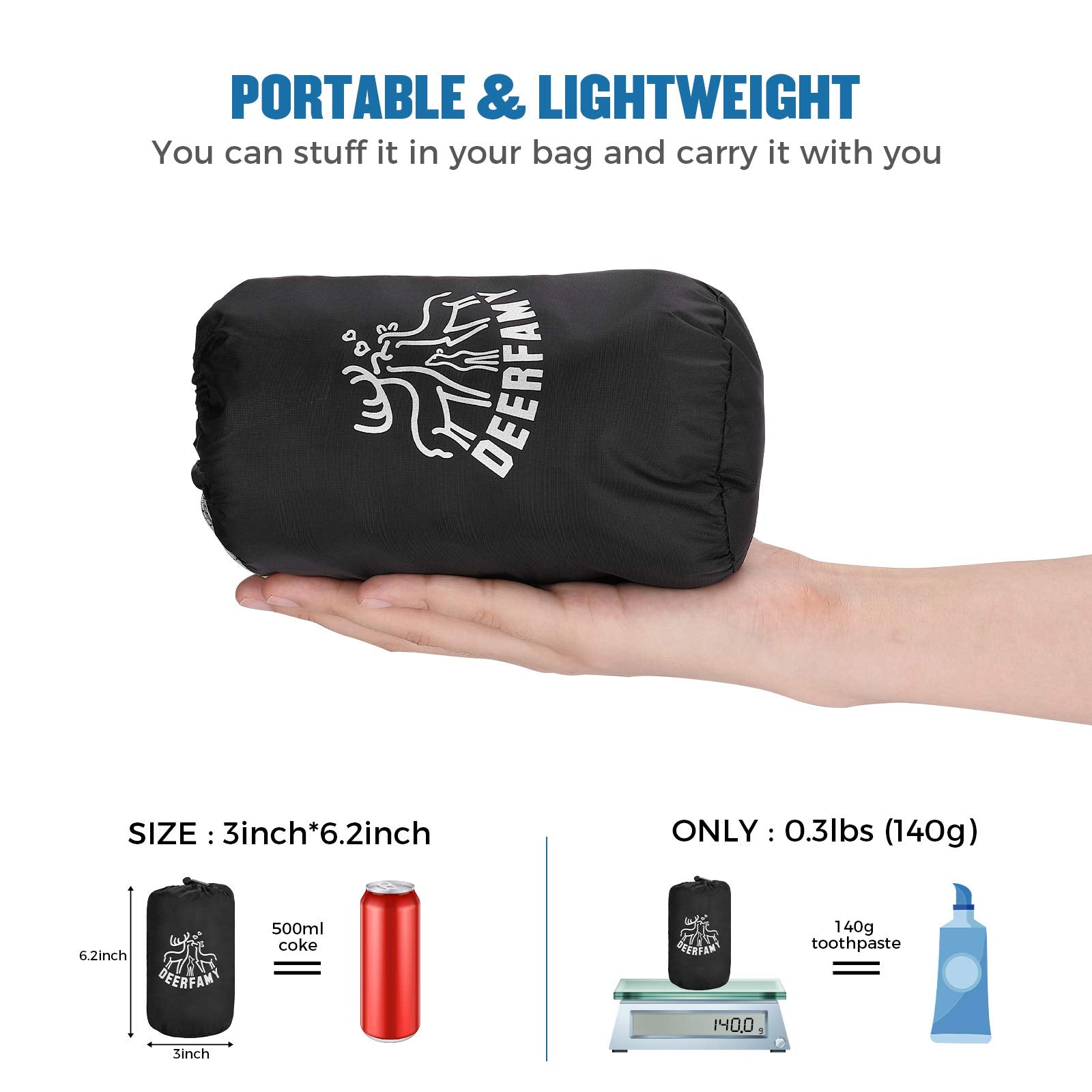 DEERFAMY Camping Memory Foam Seat Inflatable Cushion BougeRV