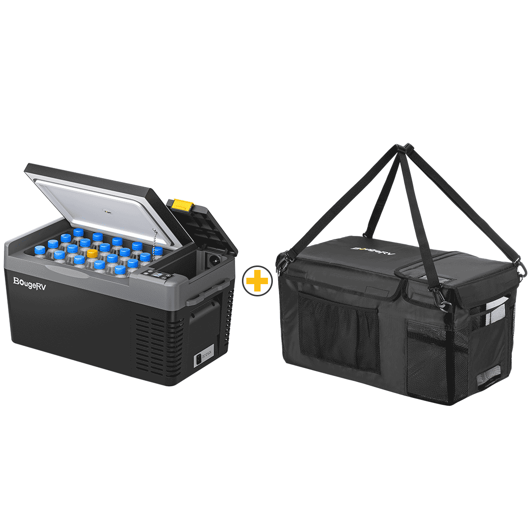 BougeRV CRPRO20 21 Quart 12V Portable Car Fridge Freezer