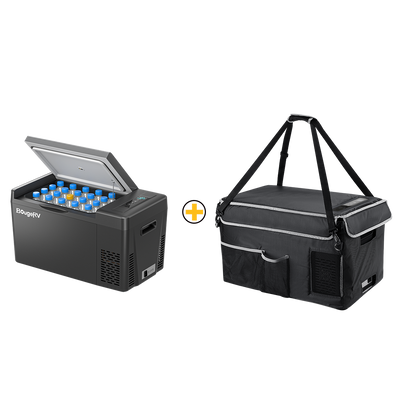 BougeRV 12V 23 Quart Portable Fridge Black For Travel