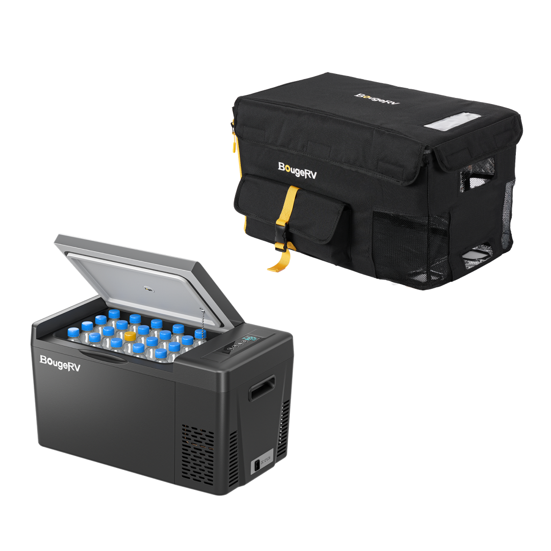 BougeRV 12V 23 Quart Portable Fridge Black For Travel