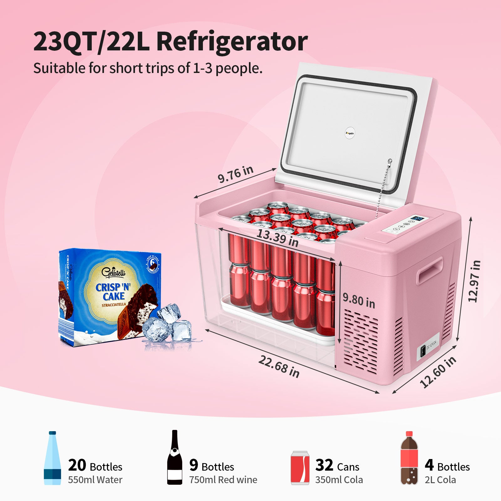 mini pink fridge